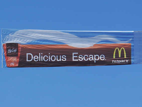 McDonalds McCafe Aerial Billboard