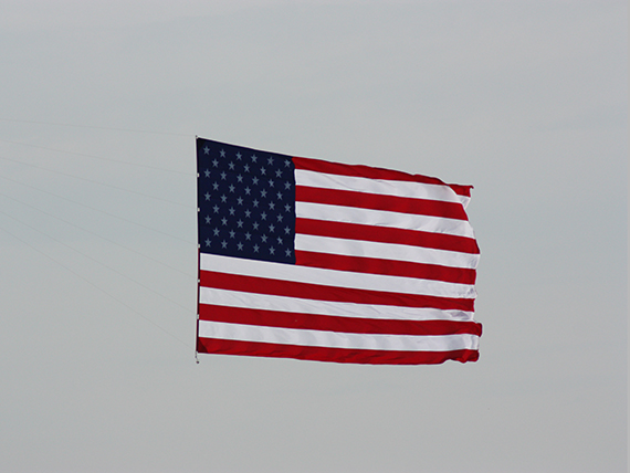 American Flag Aerial Billboard