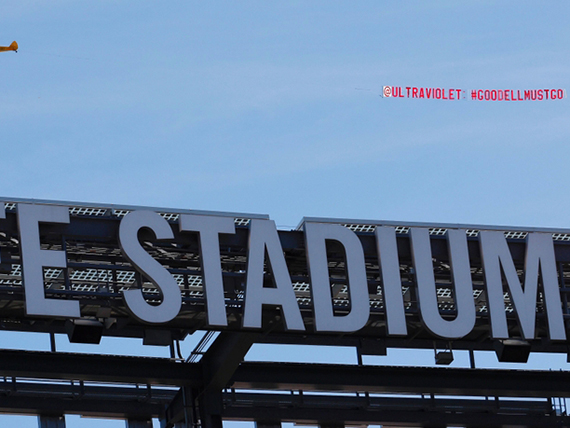 Aerial Banner over Stadium