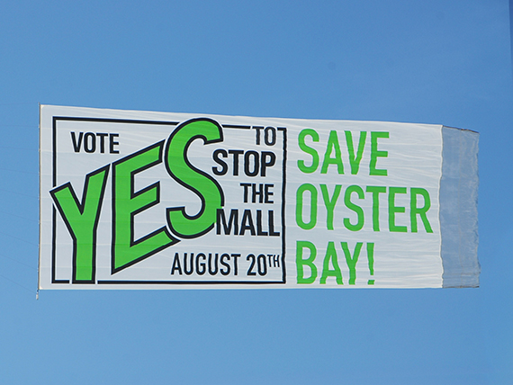 Save Oyster Bay Aerial Billboard