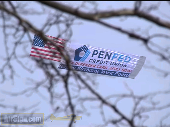PenFed American Flag Aerial Billboard Formation